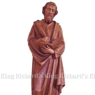 New Hand-Carved Wood Statue of St Mark