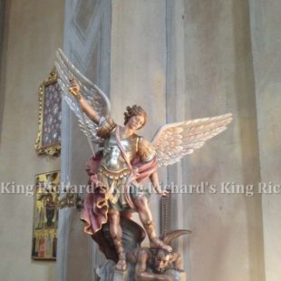 New Hand-Carved Wood Statue of St Michael