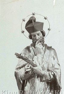 New Hand-Carved Wood Statue of St Nepomuc