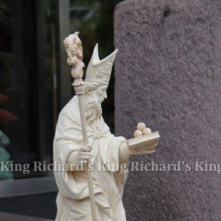 New Hand-Carved Wood Statue of St Nicholas