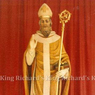 New Hand-Carved Wood Statue of St Nicholas