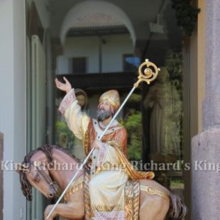 New Hand-Carved Wood Statue of St Nicholas