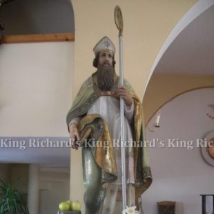 New Hand-Carved Wood Statue of St Nicholas