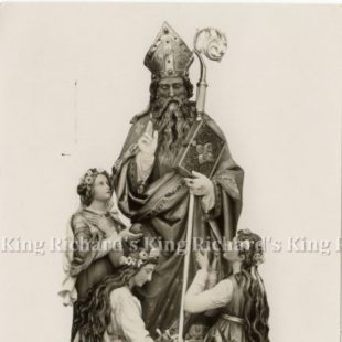 New Hand-Carved Wood Statue of St Nicholas