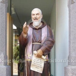 New Hand-Carved Wood Statue of St Padre Pio of Pietrelcina