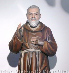 New Hand-Carved Wood Statue of St Padre Pio of Pietrelcina