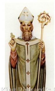 New Hand-Carved Wood Statue of St Patrick