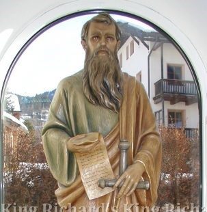 New Hand-Carved Wood Statue of St Paul