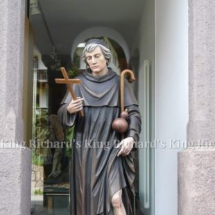New Hand-Carved Wood Statue of St Peregrine