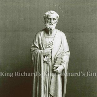 New Hand-Carved Wood Statue of St Petrus