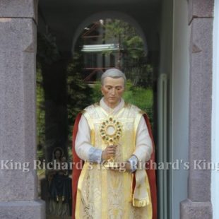 New Hand-Carved Wood Statue of St Pierre Julien Eymard