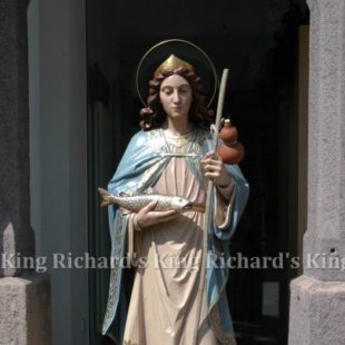 New Hand-Carved Wood Statue of St Raphael