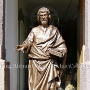 New Hand-Carved Wood Statue of St Mark