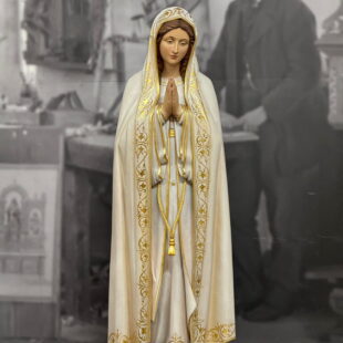 New Hand-Carved Wood Statue of Mary Our Lady of Lourdes