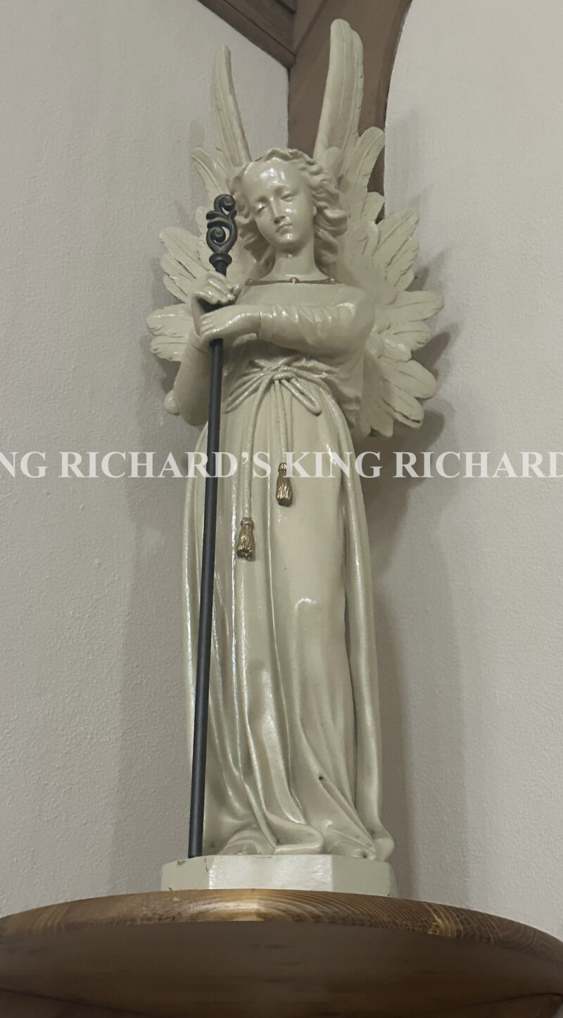 Large Pair of Standing Angels with Lanterns - Image 2