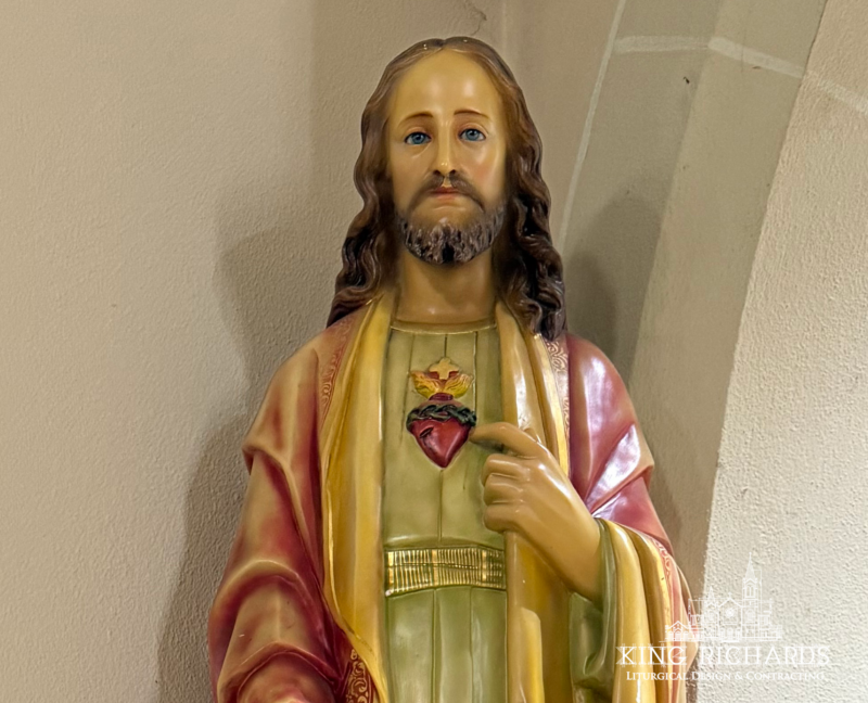 Vintage Sacred Heart of Jesus Statue