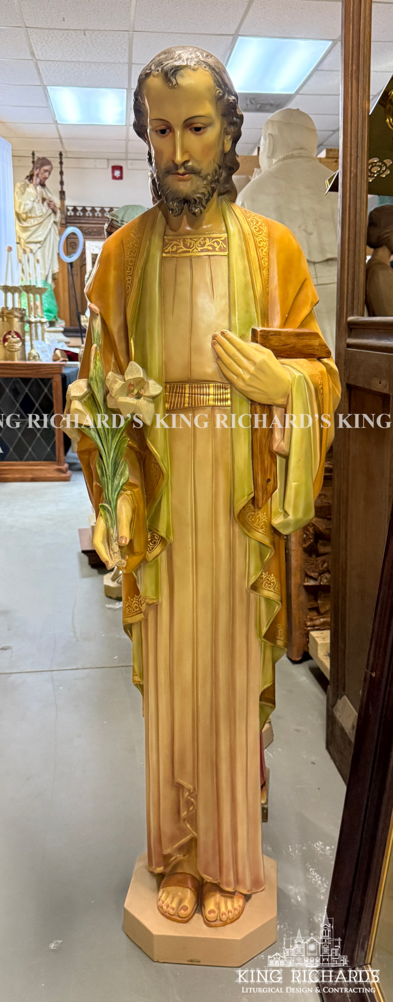 Vintage St Joseph Statue - Image 2