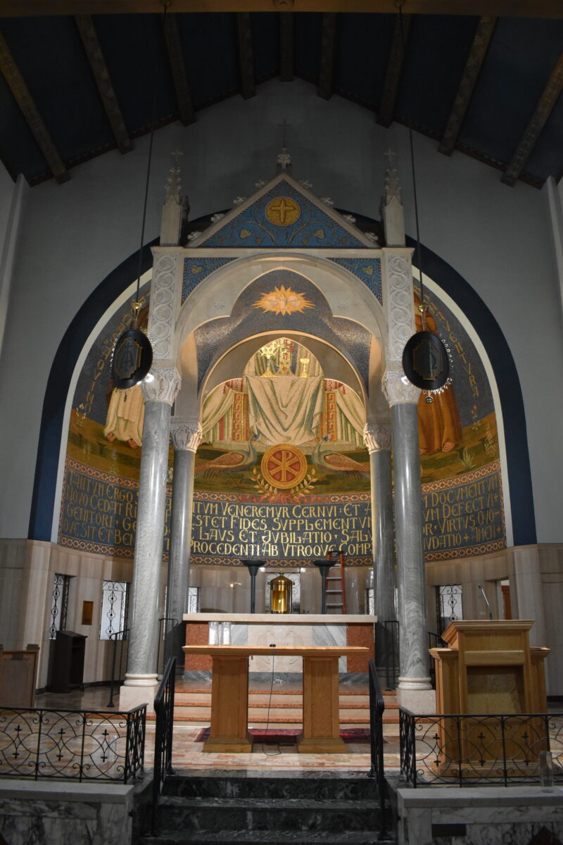 Mosaic Marble Baldachin Reredos and Baldachin Set - Image 2