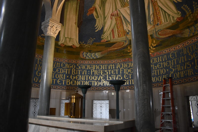 Mosaic Marble Baldachin Reredos and Baldachin Set - Image 3