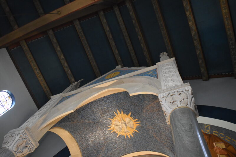 Mosaic Marble Baldachin Reredos and Baldachin Set - Image 5