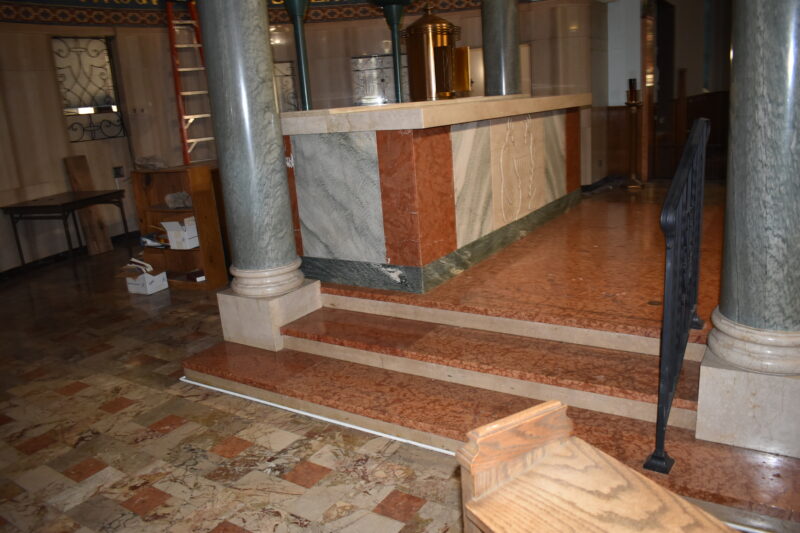 Mosaic Marble Baldachin Reredos and Baldachin Set - Image 9