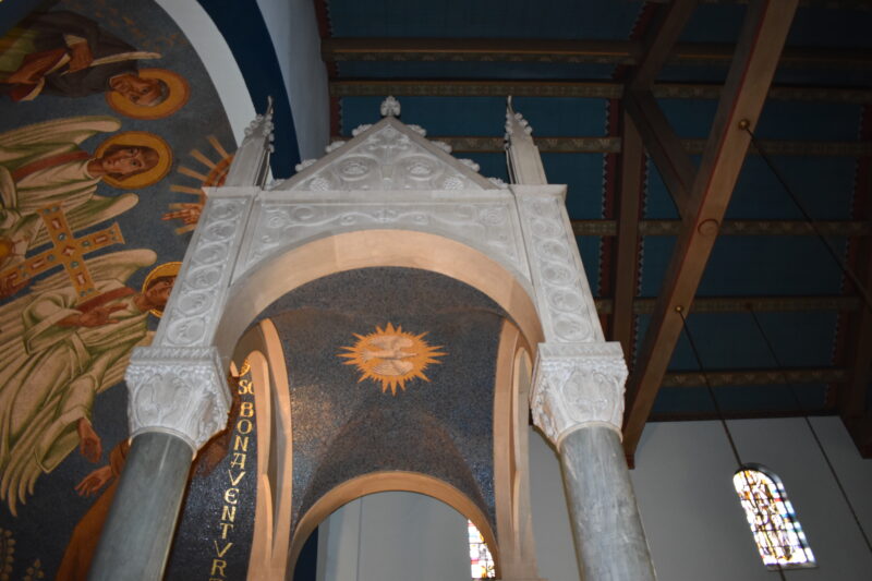 Mosaic Marble Baldachin Reredos and Baldachin Set - Image 4