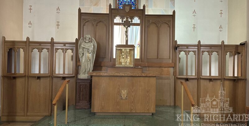 Gothic Wood Reredos with Paneling