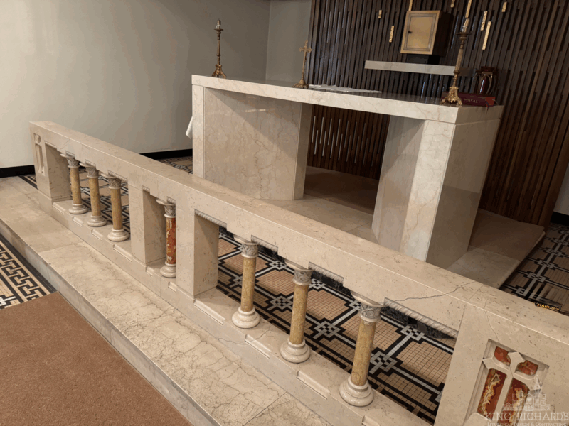 Three Piece Marble Altar Set