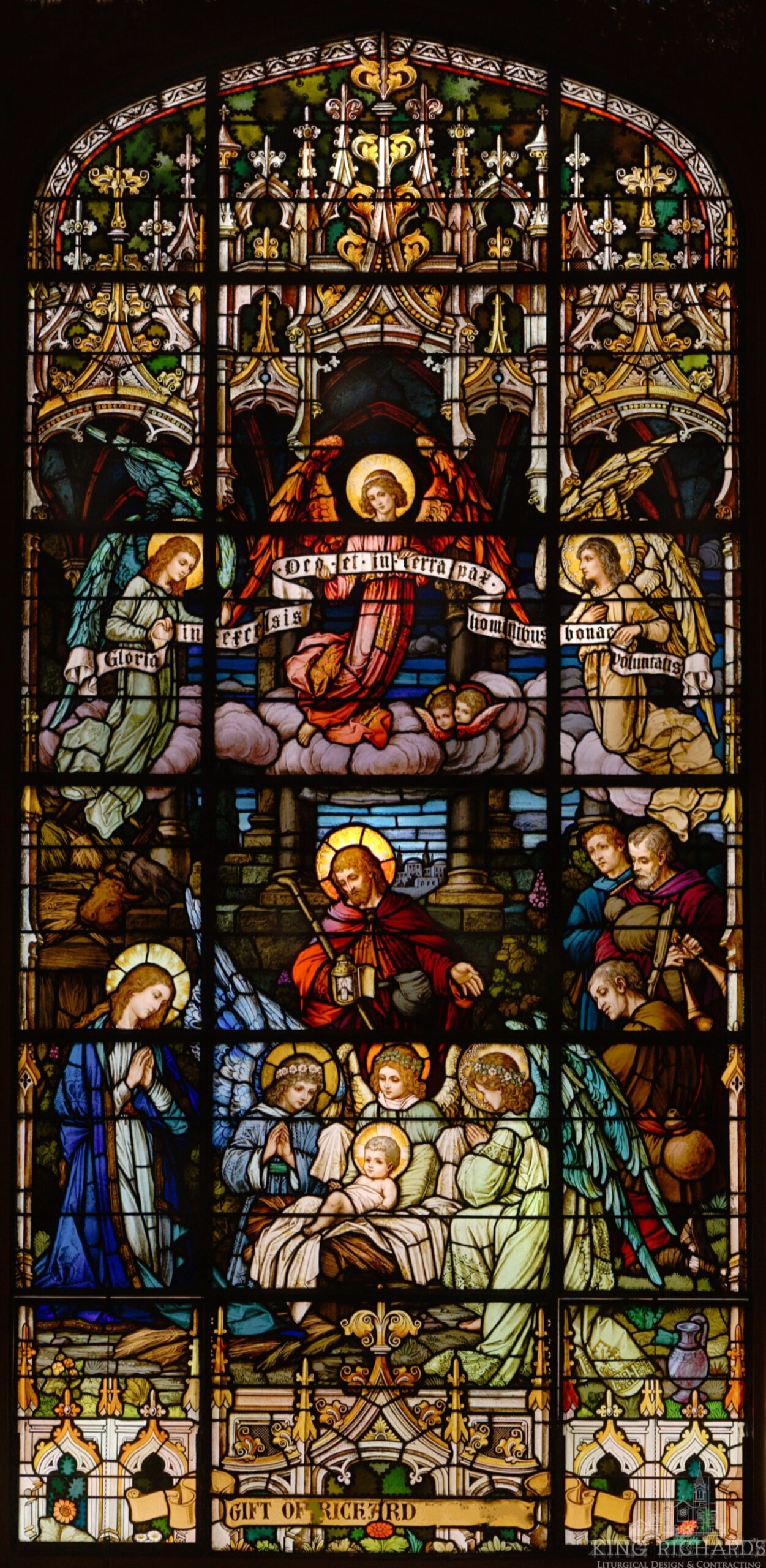 German Zettler Nativity Stained Glass Windows - Image 6
