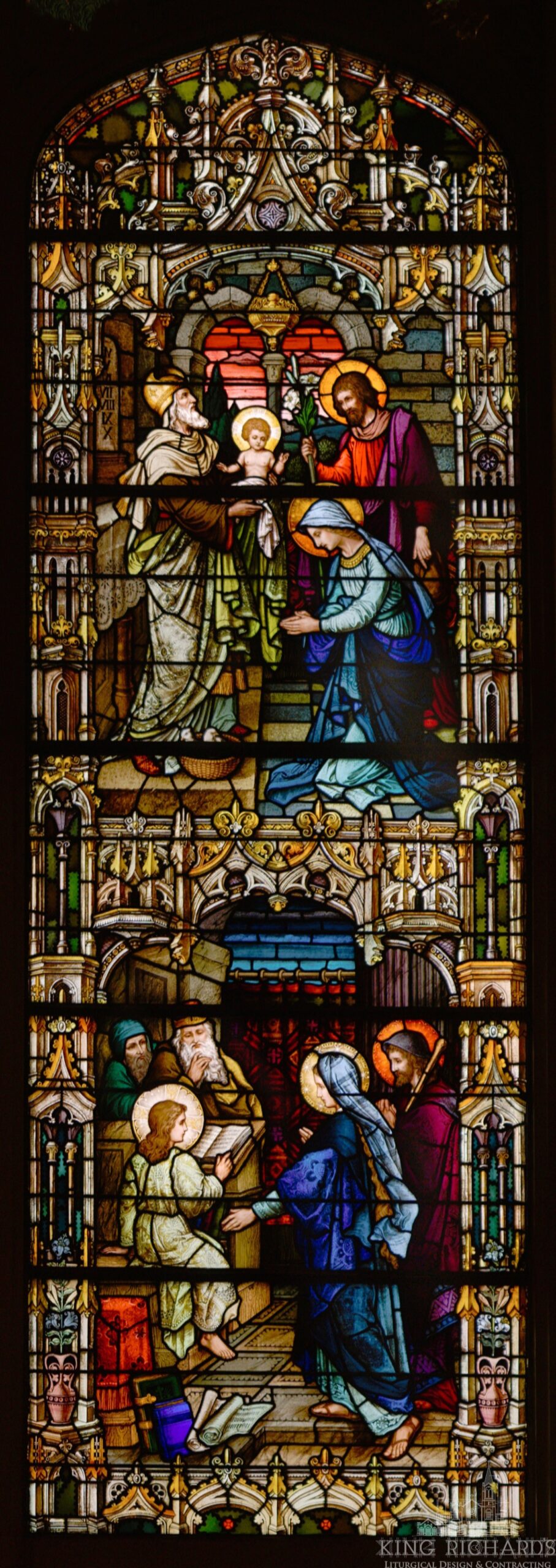 German Zettler Nativity Stained Glass Windows - Image 7