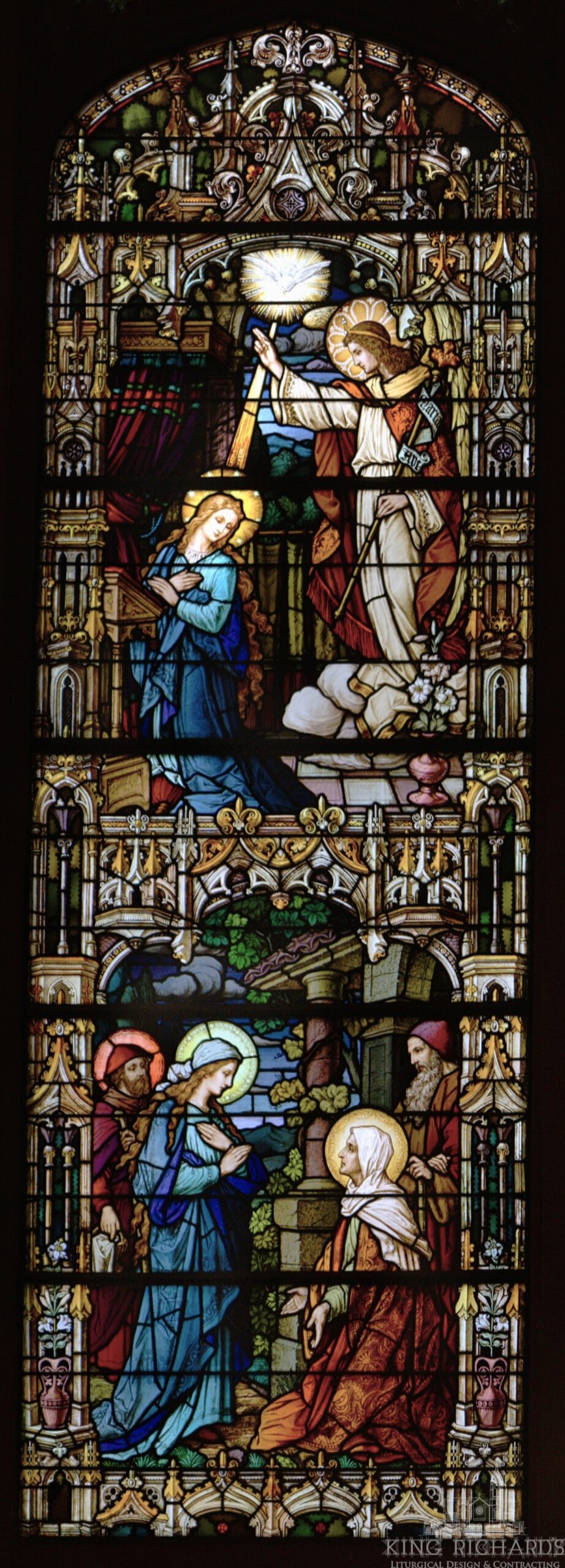 German Zettler Nativity Stained Glass Windows - Image 8