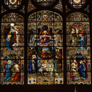 Alternative view of German Zettler Nativity Stained Glass Windows