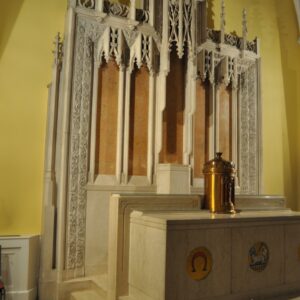 Alternative view of Antique Gothic Marble Reredos