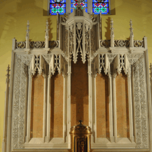 Antique Gothic Marble Reredos