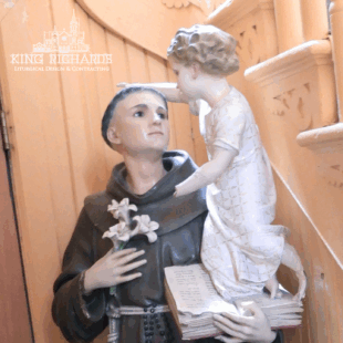 Antique St Anthony with Child Statue