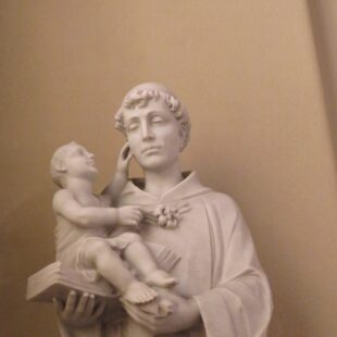 Antique St. Anthony and Child Statue