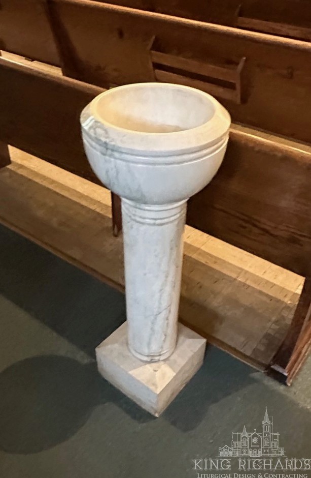 Pair of Marble Holy Water Fonts - Image 2