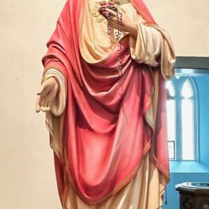 Alternative view of Nice Antique Sacred Heart of Jesus Statue
