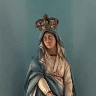 Antique Sorrowful Mother Statue with Crown