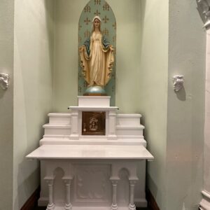 Alternative view of Antique Daprato Mary Statue